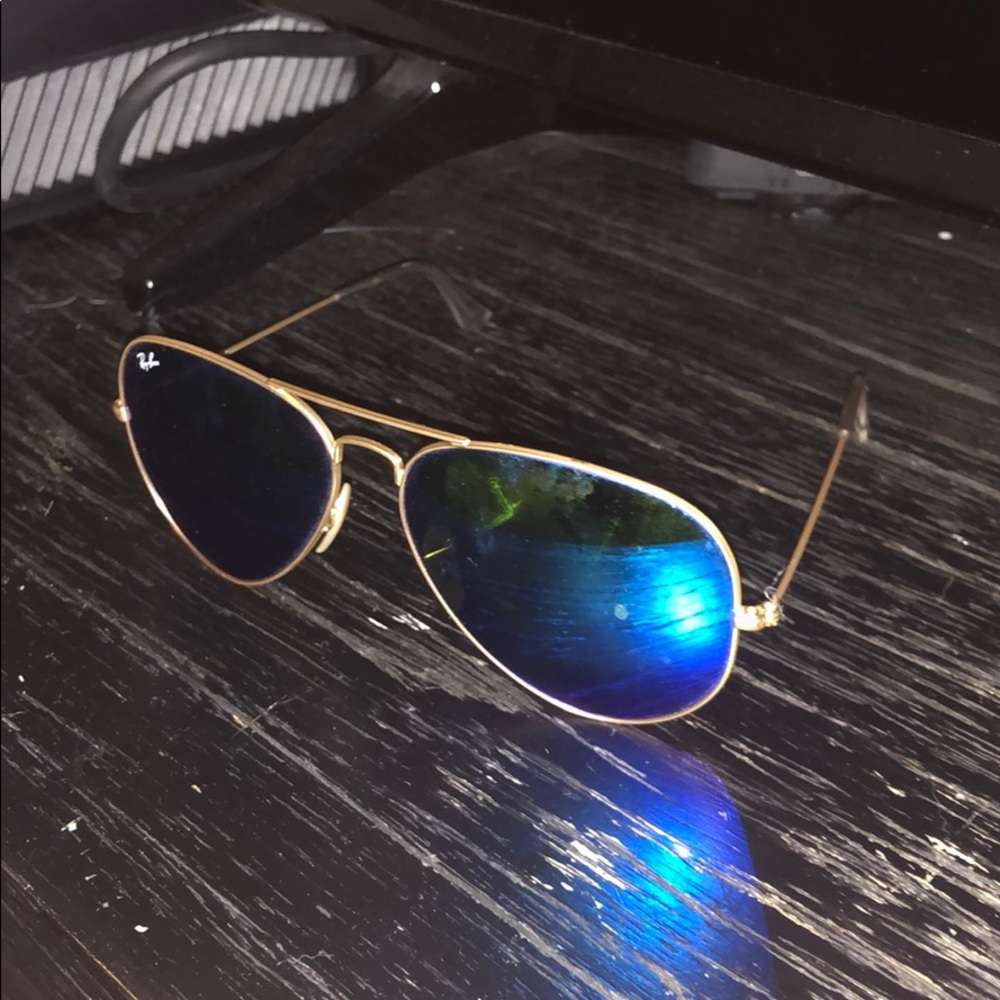 Ray Bans Blue/gold
